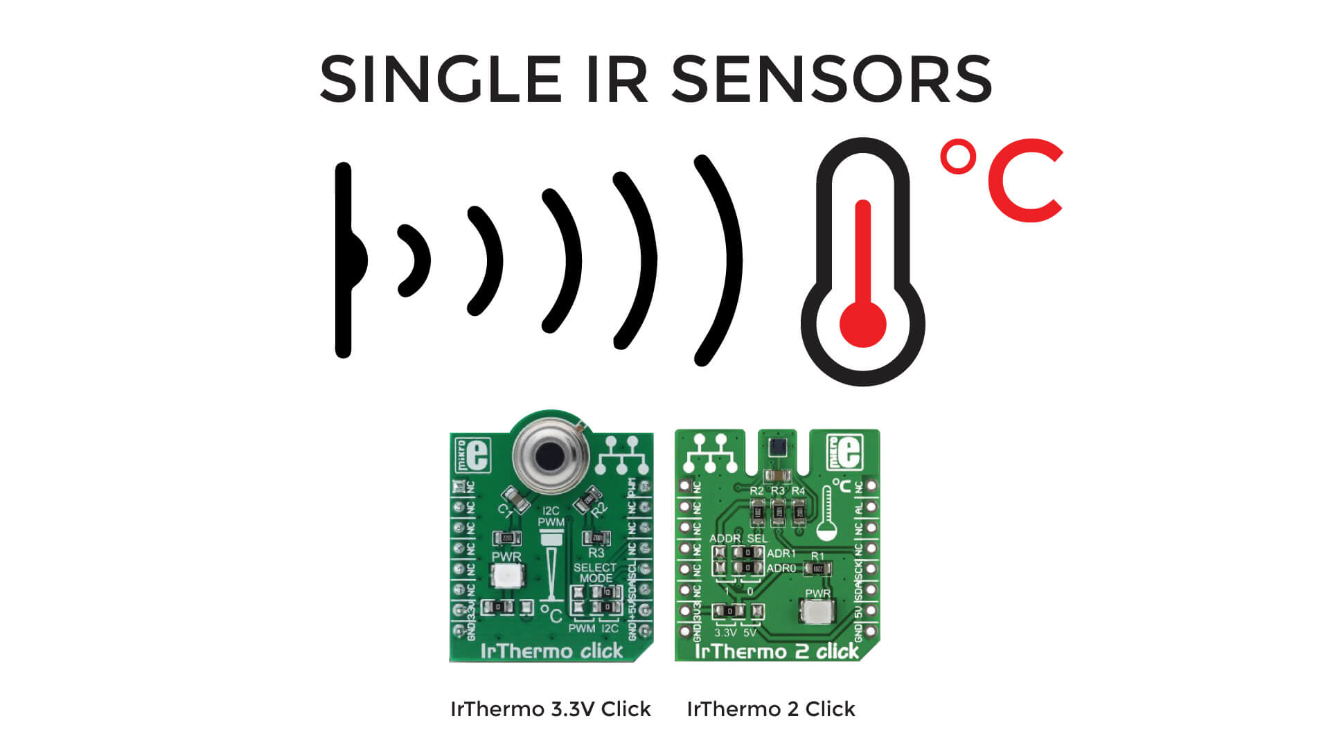 Single IR sensore clicks