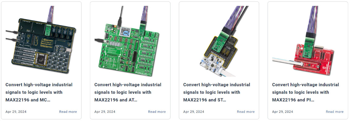 Hundreds of ready-to-use embedded projects with DIGI IN 2 Click