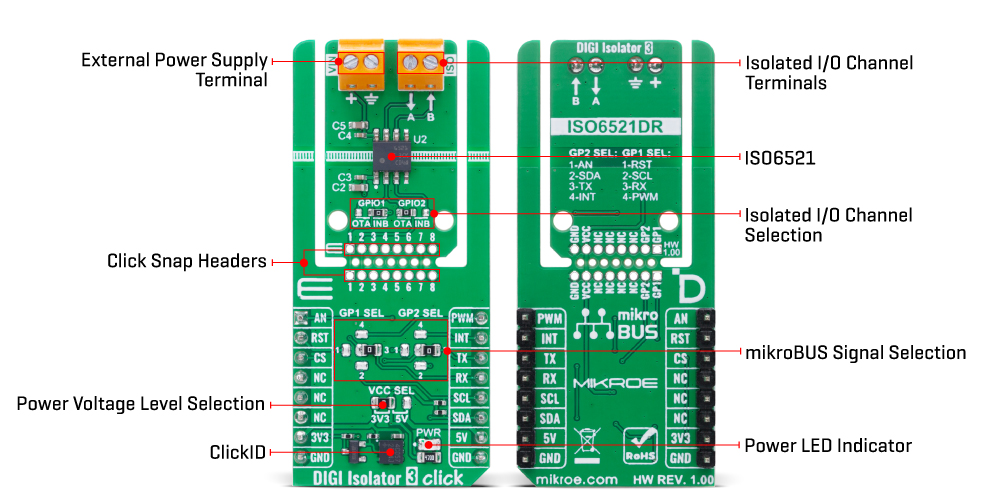 DIGI Isolator 3 Click v100 Inner