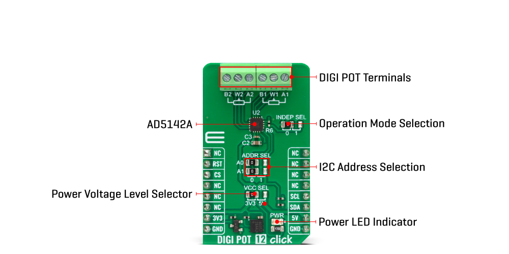 digi pot 12 Click Board™ inner img