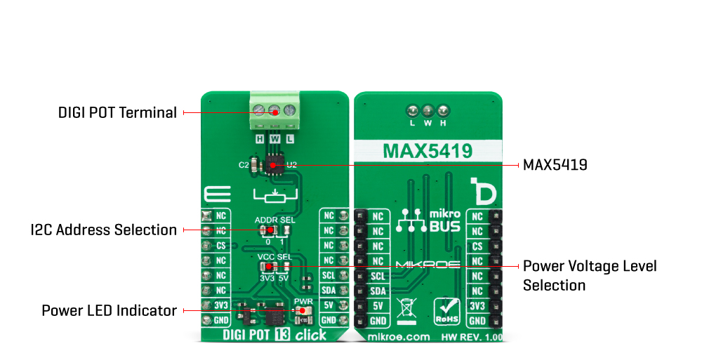 digi pot 13 Click Board™ inner