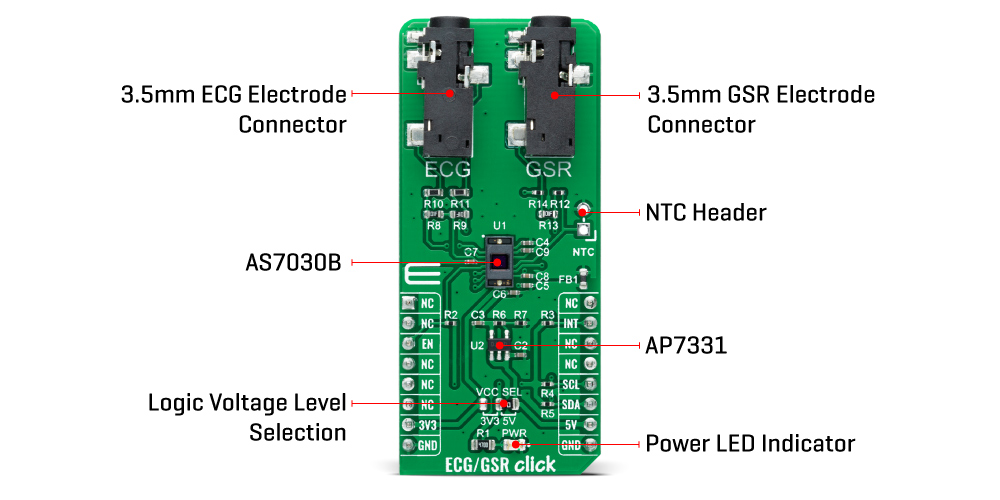 ecg gsr Click Board™ inner