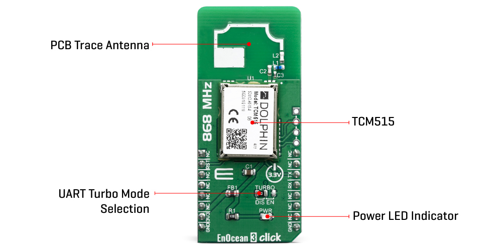 Click BoardsWireless ConnectivityEnOcean 3 Click