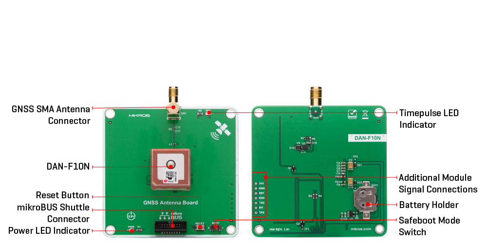 GNSS Antenna Board - DAN-F10N v101 Inner Image