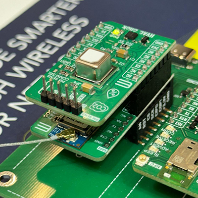 HVAC Click board monitors key environmental factors like temperature, humidity, and CO2 levels