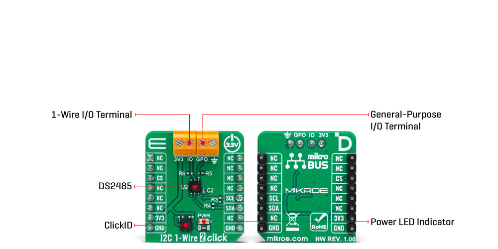 i2c 1 wire 2 click inner