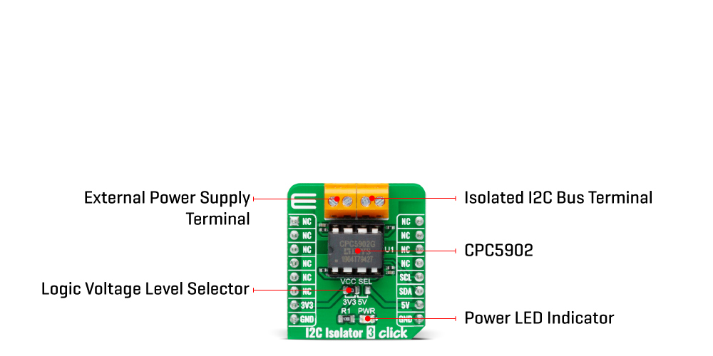 i2c isolator 3 Click Board™ inner