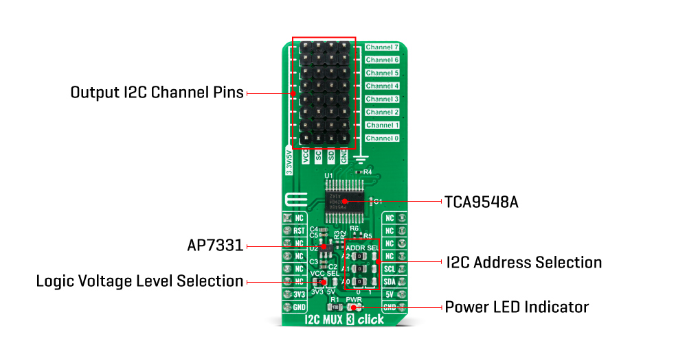 i2c mux 3 click inner