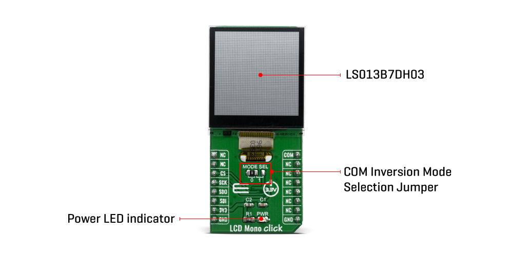 Shop Click Boards Display & LED LCD Mono Click inner