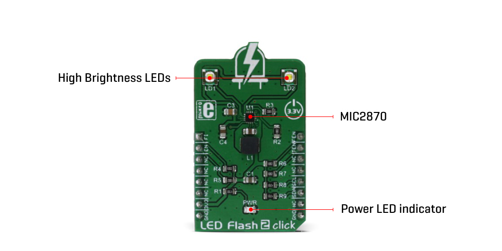 Shop Click BoardsDisplay & LEDLED Flash 2 click