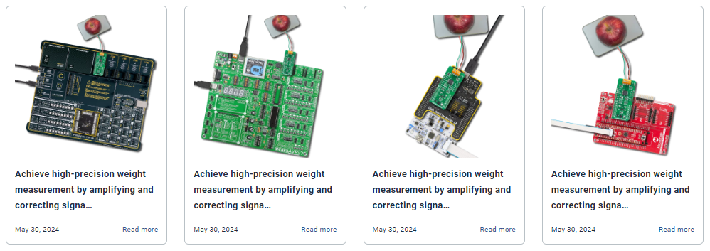 Hundreds of ready-for-use-projects on EmbeddedWiki with Load Cell 8 Click 