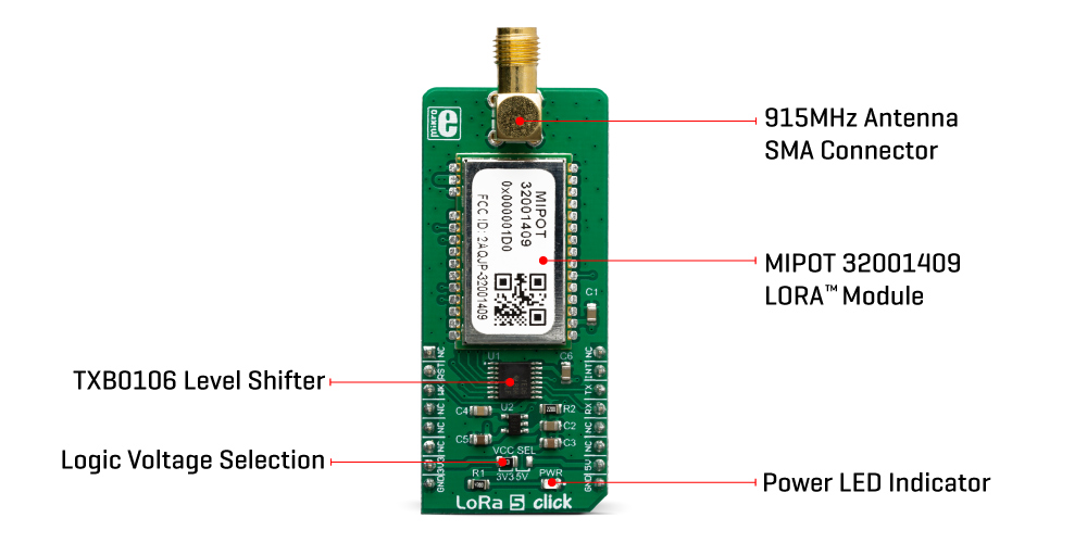 click boards wireless connectivity LoRa 5 Click