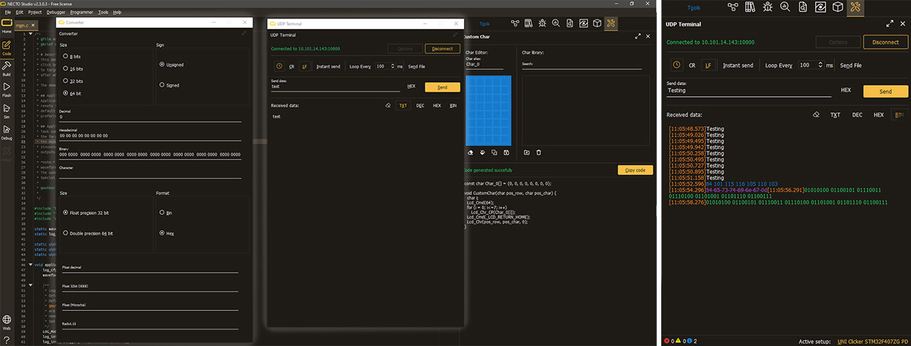 multiple tools uart time stamp