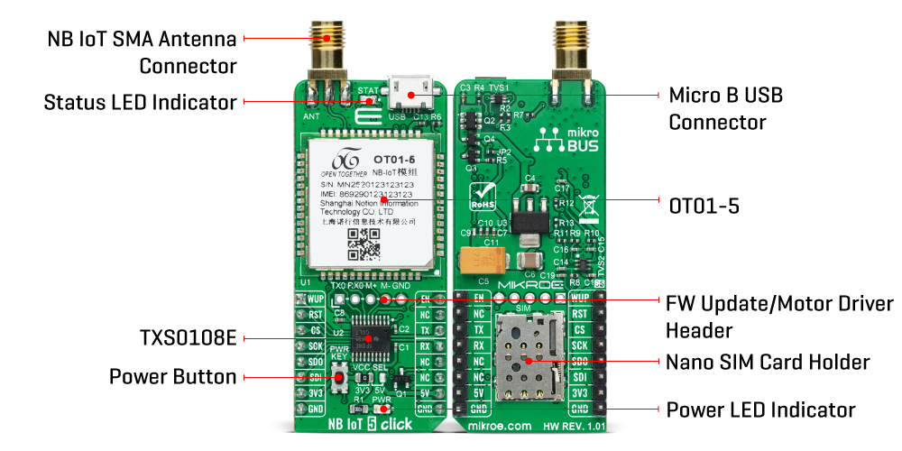 nb iot 5 Click Board™ inner