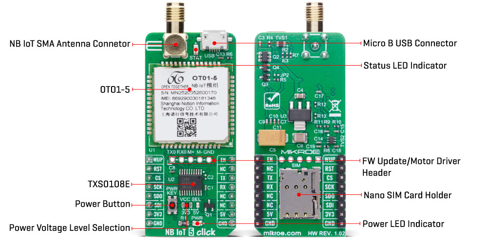 NB IoT 5 Click v102 Inner