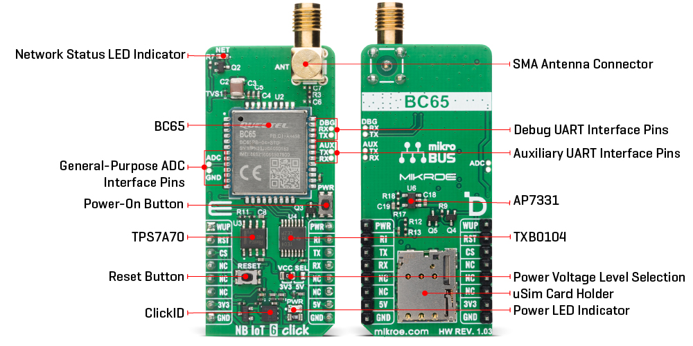 NB IoT 6 Click v103 Inner Image