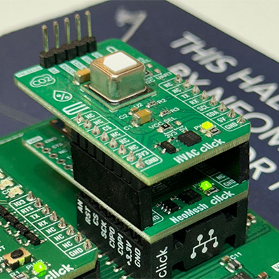 Neomesh Click collects data from both the BLE 10 Click and the HVAC Click