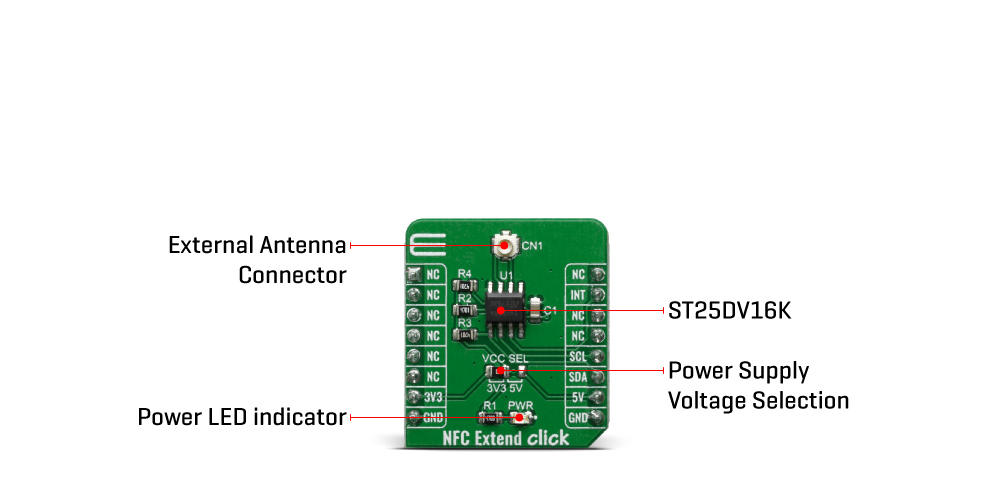 Shop Click Boards Wireless Connectivity RFID/NFC NFC Extend Click