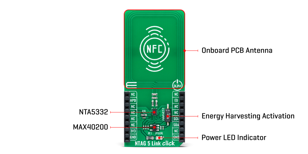 Shop Click Boards Wireless Connectivity RFID/NFC NTAG 5 Link Click