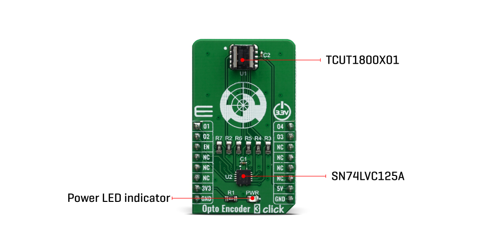 Click Boards Sensors Opto Encoder 3 Click