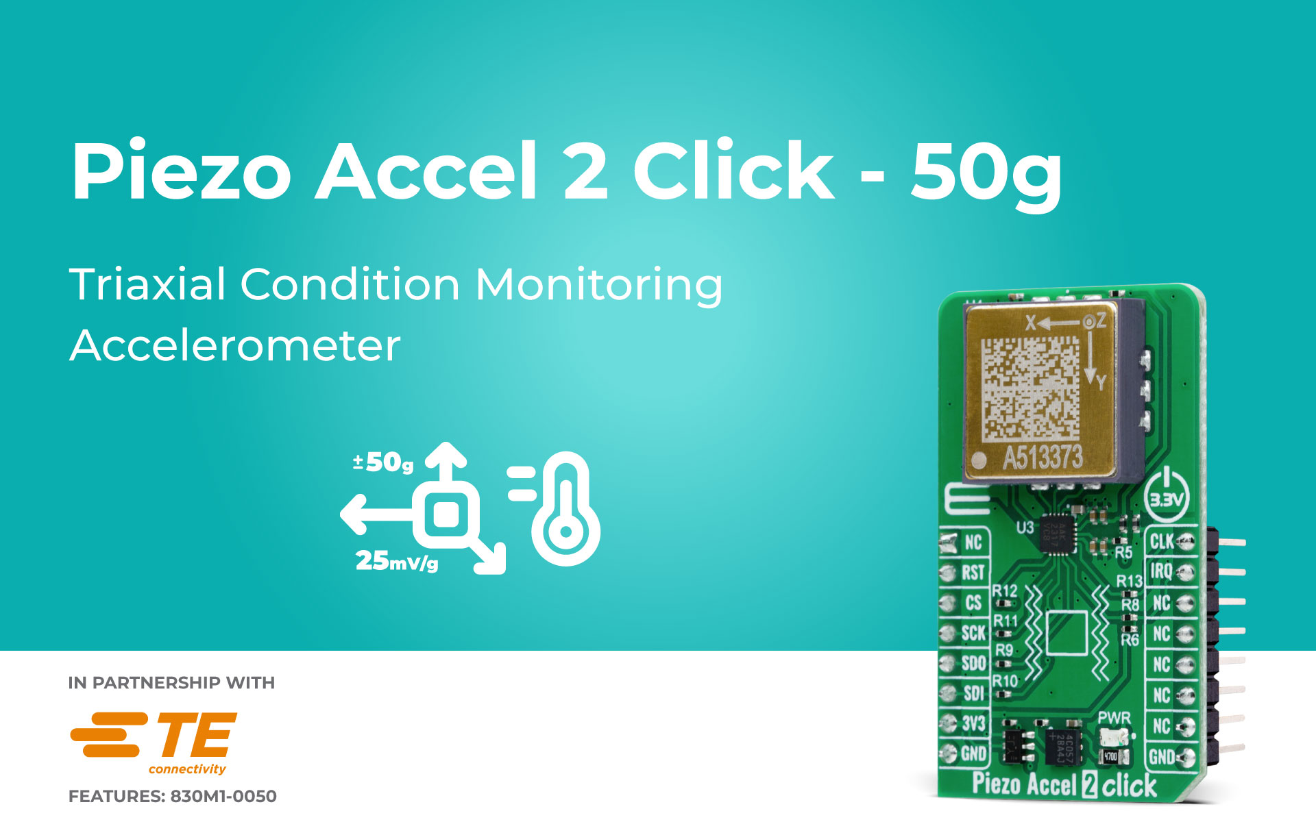 Piezo Accel 2 Click - 50g Banner