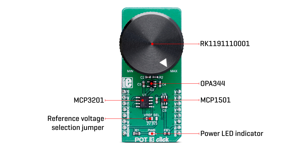 Shop Click Boards Mixed Signal POT 3 Click