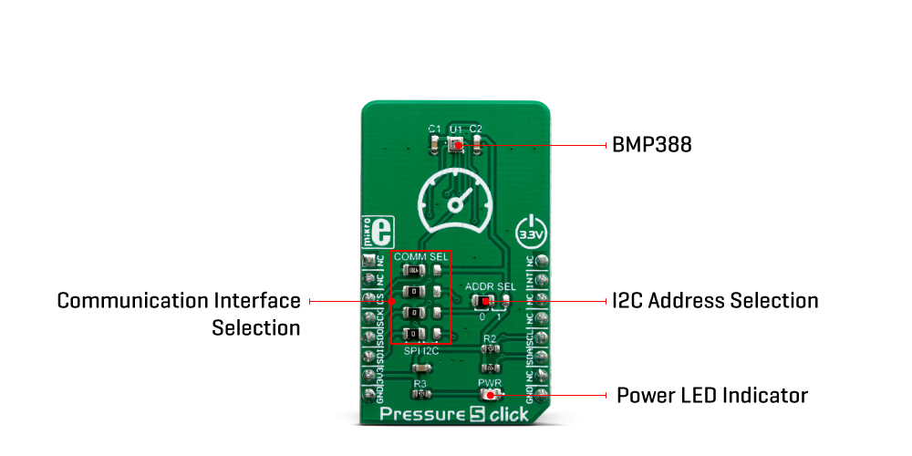 Mikroe Click Boards Sensors Pressure 5 click