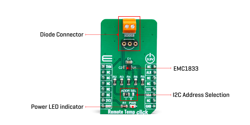 Click Boards Sensors Remote Temp Click