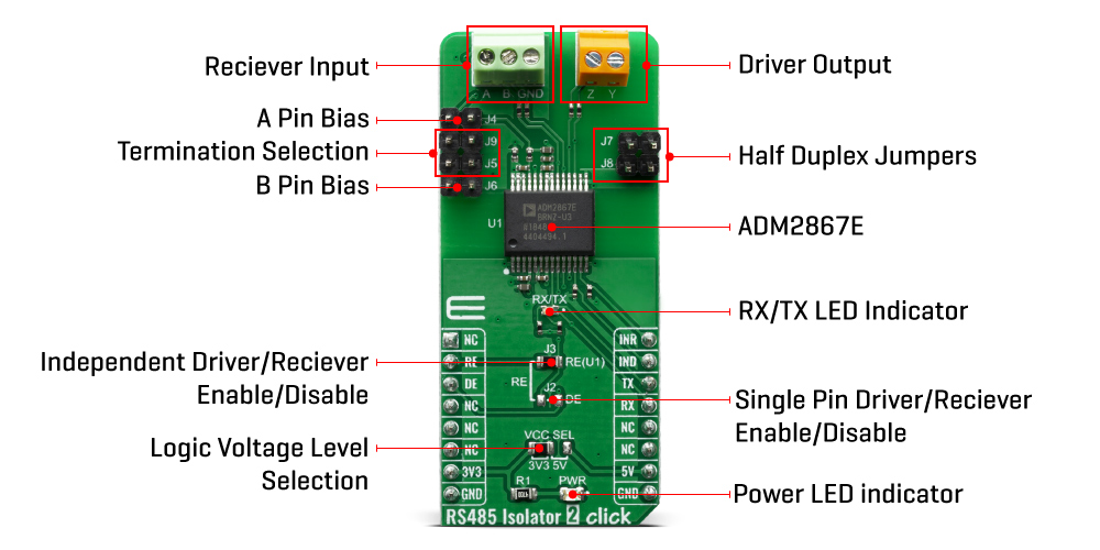 RS485 Isolator 2 Click