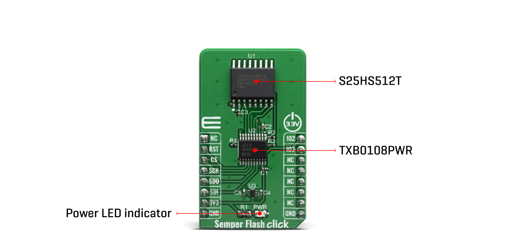 Shop Click Boards Storage FLASH Semper Flash Click