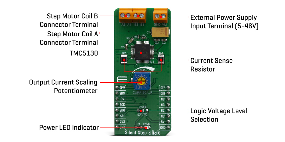 Click Boards Motor Control Silent Step Click