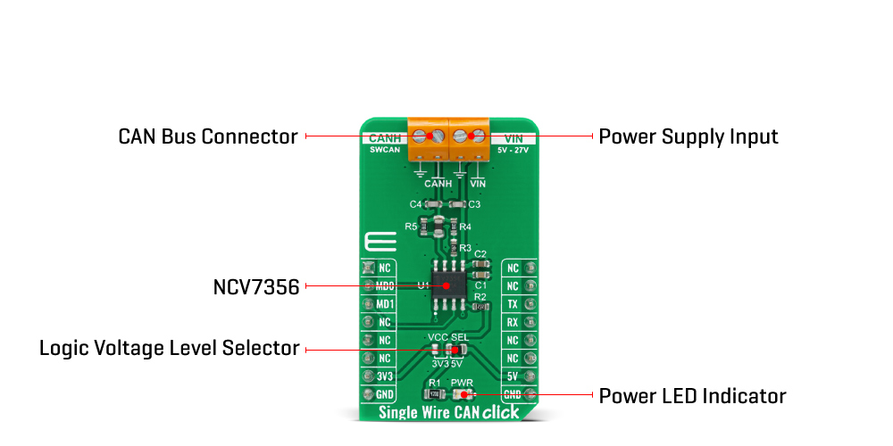 single wire Click Board™ inner