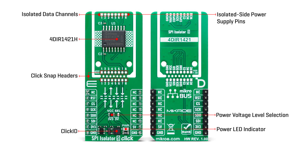 SPI Isolator 9 Click Inner