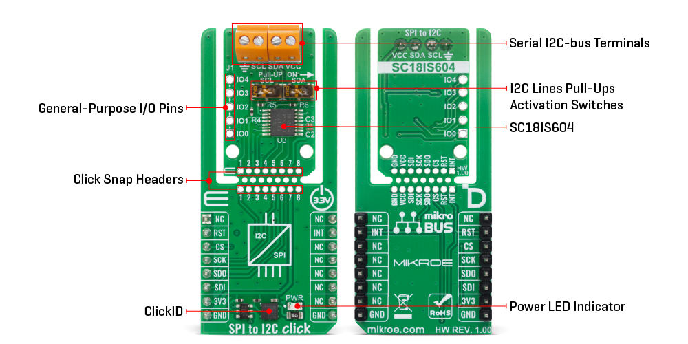SPI to I2C Click v100 Inner Image