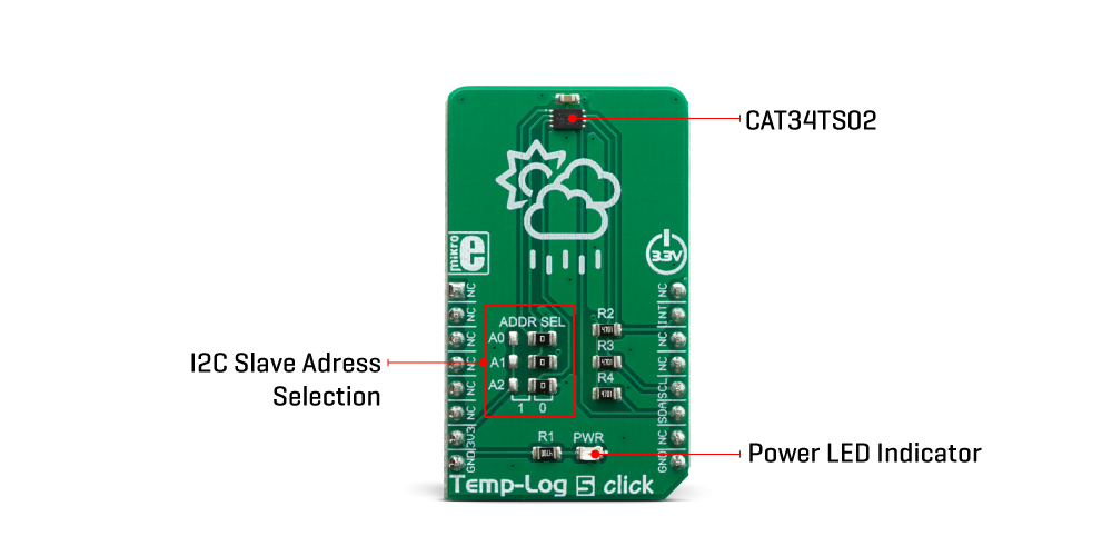 Mikroe Sensors Temp-Log 5 Click