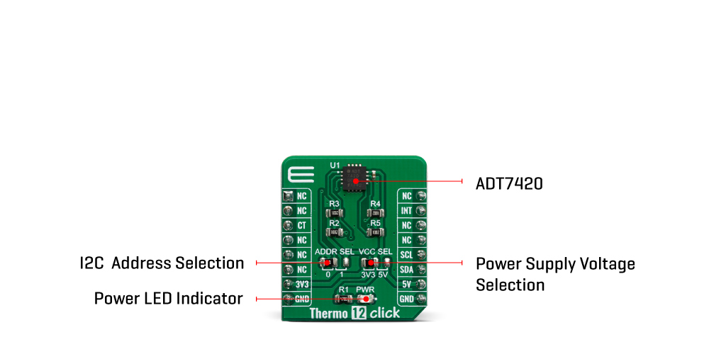 Mikroe sensor Thermo 12 Click