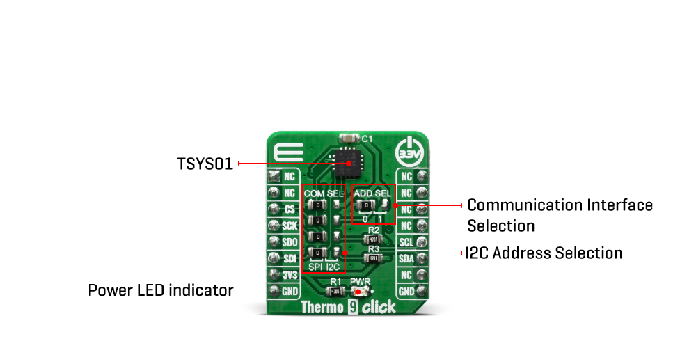 Sensors Temperature & humidity Thermo 9 Click