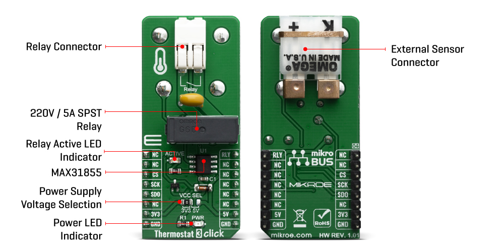 Click Boards Sensors Thermostat 3 Click