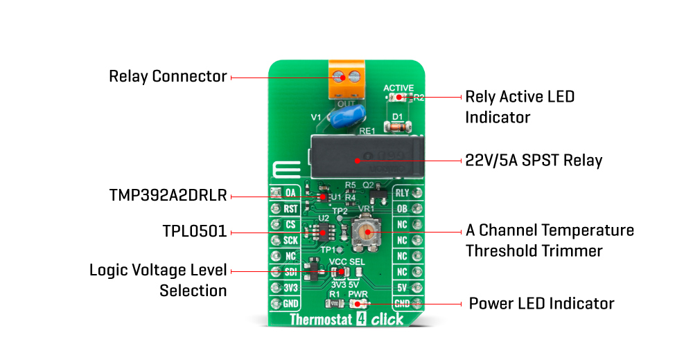 thermostat 4 Click Board™ inner