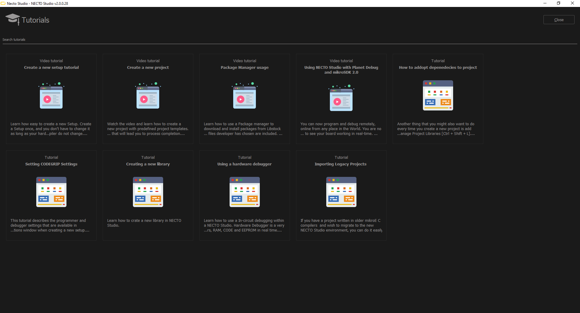 tutorials necto v2