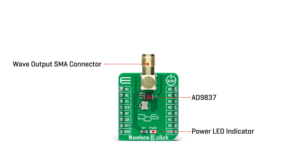 waveform 3 Click Board™ inner