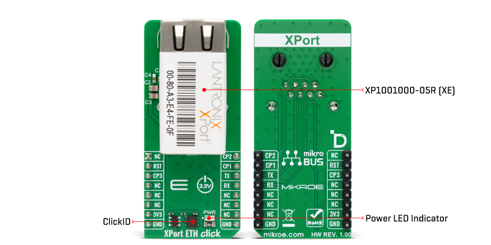 XPort ETH Click - XE v100 Inner