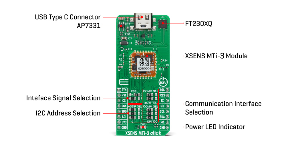 xsens mti 3 Click Board™ inner new